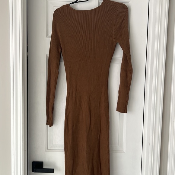 HOUSE OF HARLOW NEW   long sleeved 1960 twist bandeau form fitting  dress Sz M - Picture 4 of 7